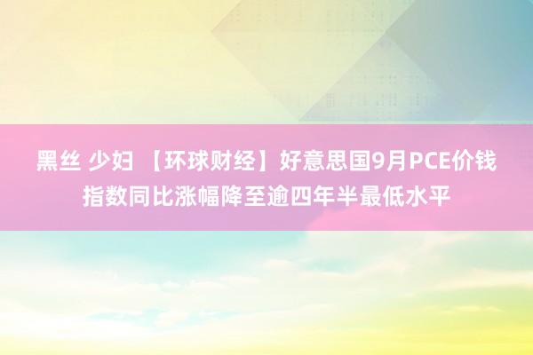 黑丝 少妇 【环球财经】好意思国9月PCE价钱指数同比涨幅降至逾四年半最低水平