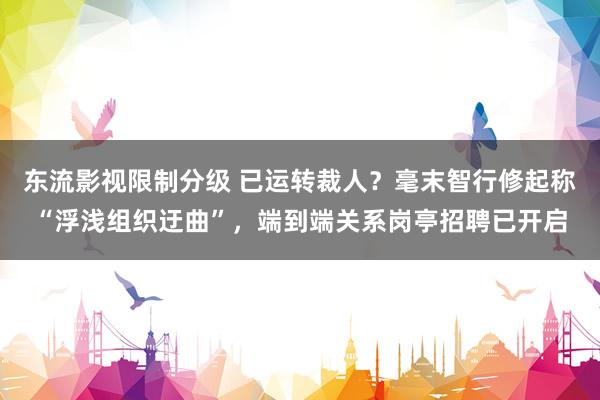 东流影视限制分级 已运转裁人？毫末智行修起称“浮浅组织迂曲”，端到端关系岗亭招聘已开启