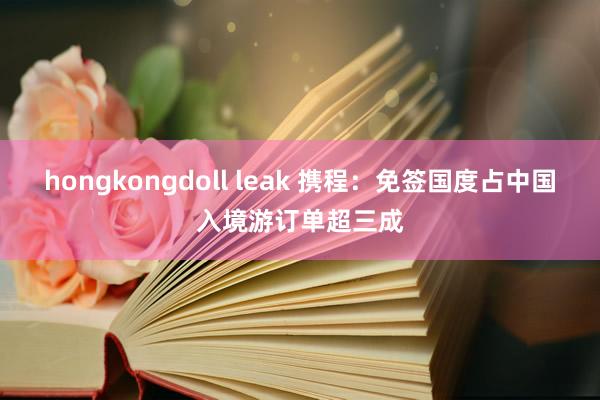 hongkongdoll leak 携程：免签国度占中国入境游订单超三成