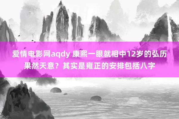 爱情电影网aqdy 康熙一眼就相中12岁的弘历果然天意？其实是雍正的安排包括八字