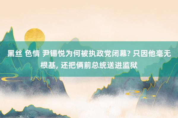 黑丝 色情 尹锡悦为何被执政党闭幕? 只因他毫无根基， 还把俩前总统送进监狱