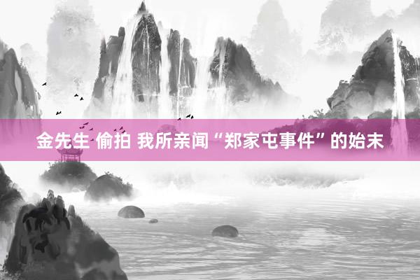 金先生 偷拍 我所亲闻“郑家屯事件”的始末