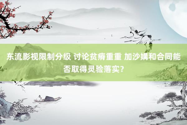 东流影视限制分级 讨论贫瘠重重 加沙媾和合同能否取得灵验落实？