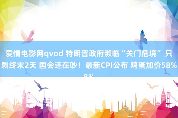 爱情电影网qvod 特朗普政府濒临“关门危境” 只剩终末2天 国会还在吵！最新CPI公布 鸡蛋加价58%