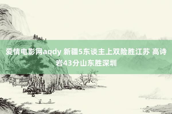 爱情电影网aqdy 新疆5东谈主上双险胜江苏 高诗岩43分山东胜深圳