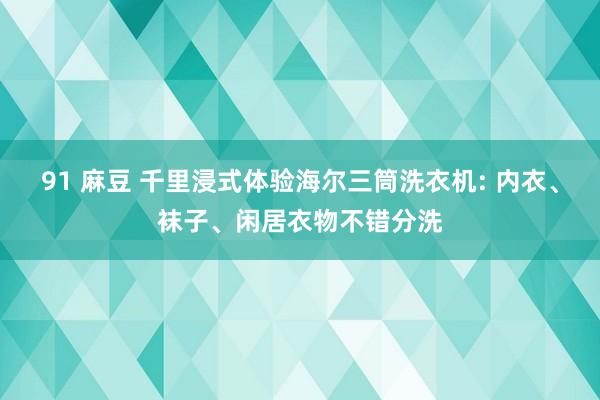 91 麻豆 千里浸式体验海尔三筒洗衣机: 内衣、袜子、闲居衣物不错分洗