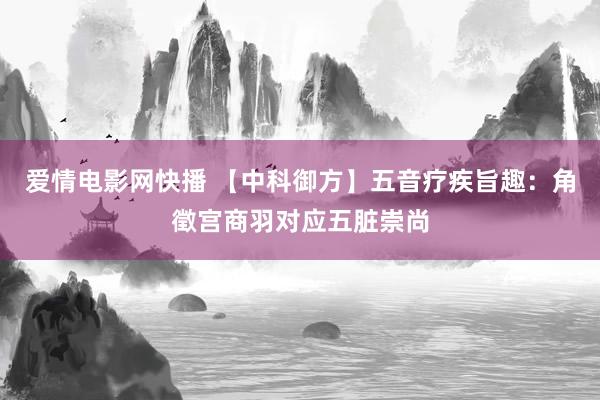 爱情电影网快播 【中科御方】五音疗疾旨趣：角徵宫商羽对应五脏崇尚