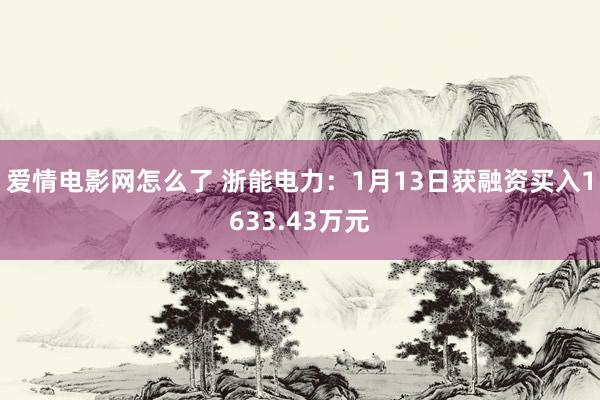爱情电影网怎么了 浙能电力：1月13日获融资买入1633.43万元