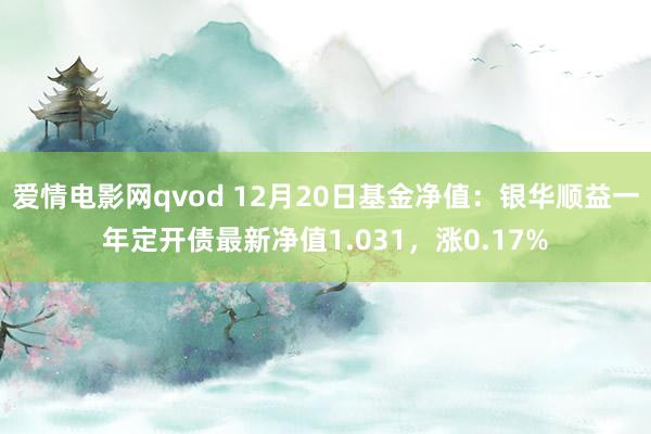 爱情电影网qvod 12月20日基金净值：银华顺益一年定开债最新净值1.031，涨0.17%