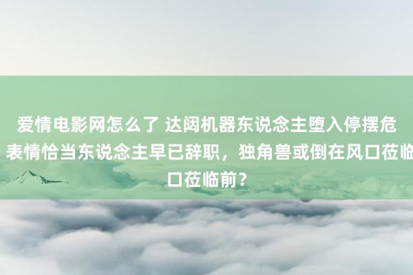 爱情电影网怎么了 达闼机器东说念主堕入停摆危急：表情恰当东说念主早已辞职，独角兽或倒在风口莅临前？