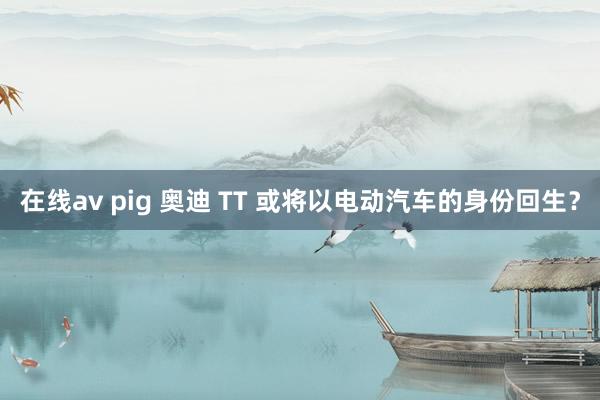 在线av pig 奥迪 TT 或将以电动汽车的身份回生？