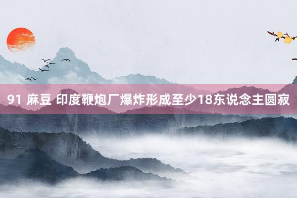 91 麻豆 印度鞭炮厂爆炸形成至少18东说念主圆寂