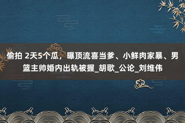 偷拍 2天5个瓜，曝顶流喜当爹、小鲜肉家暴、男篮主帅婚内出轨被握_胡歌_公论_刘维伟