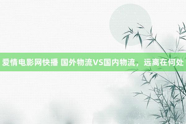 爱情电影网快播 国外物流VS国内物流，远离在何处