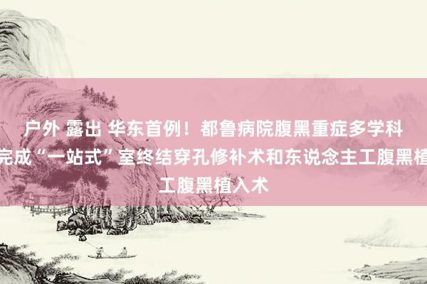 户外 露出 华东首例！都鲁病院腹黑重症多学科团队完成“一站式”室终结穿孔修补术和东说念主工腹黑植入术