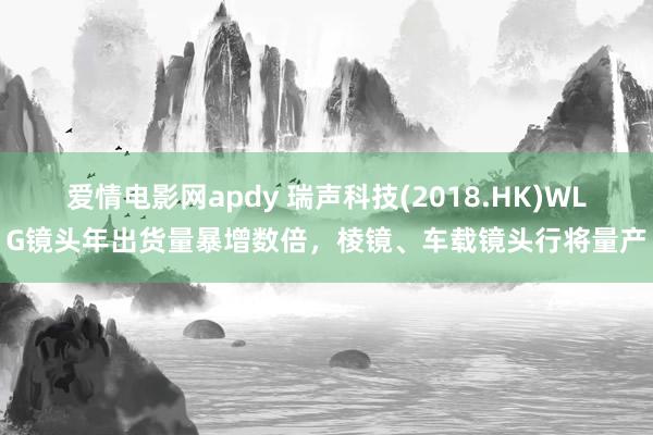 爱情电影网apdy 瑞声科技(2018.HK)WLG镜头年出货量暴增数倍，棱镜、车载镜头行将量产